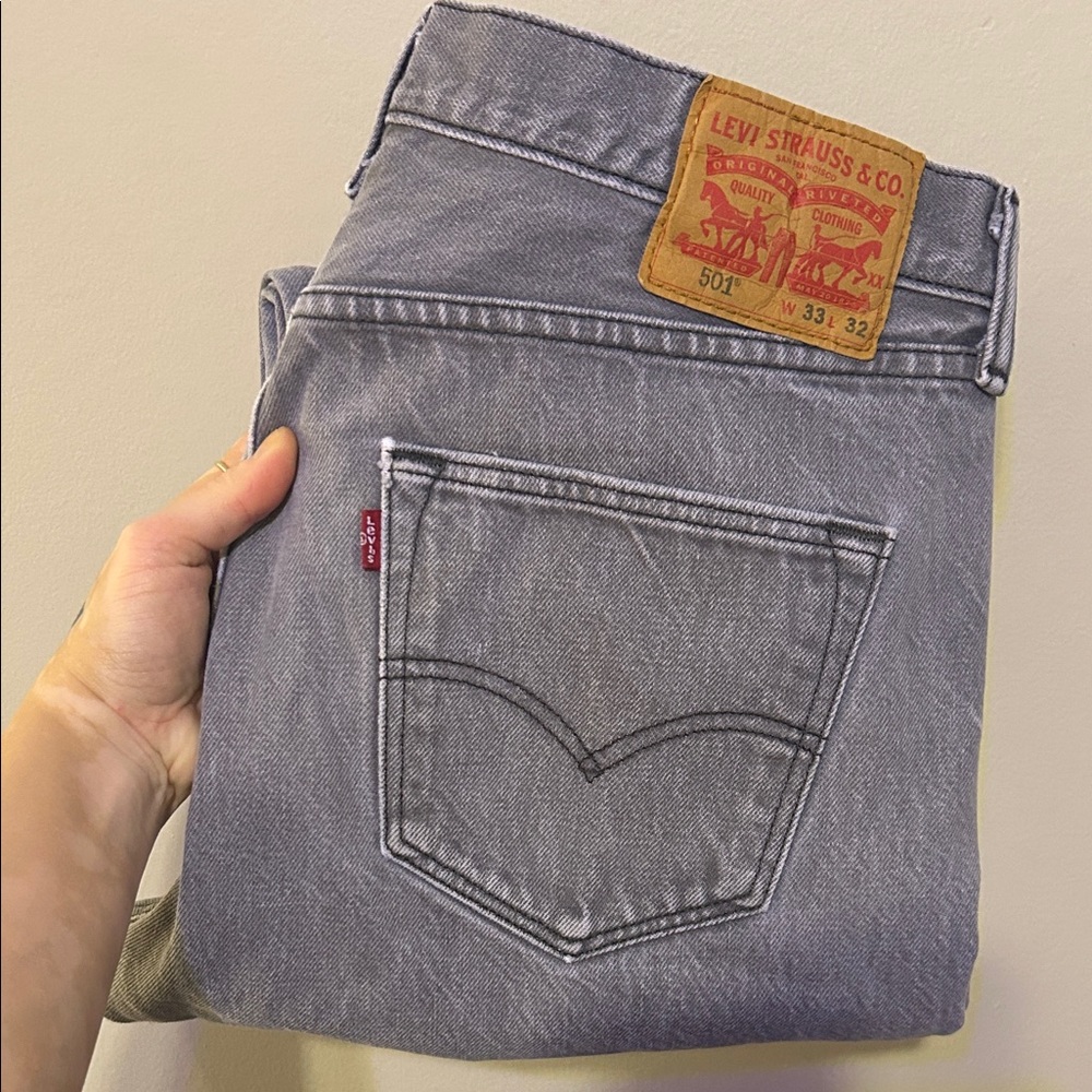 Levi's Classic 501 Gray Straight Men's Jeans